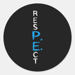 Pegatina Redonda P.e. Profesora Pe Profesora Escuela Fitness Gym Cl