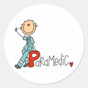 Pegatina Redonda P es para Paramédico