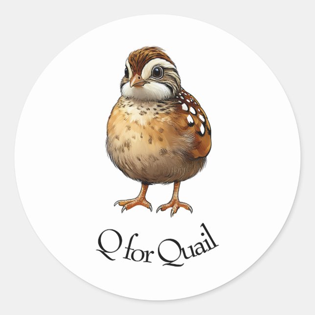 Pegatina Redonda P para Quail (Anverso)