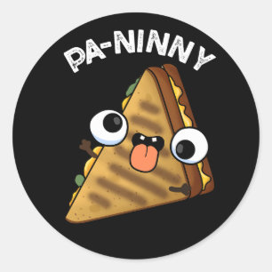 Pegatina Redonda Pa-ninny Funny Panini Pun Dark BG