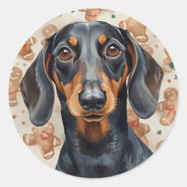 Pegatina Redonda Pachund navidad