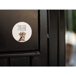 Pegatina Redonda Paciente con cáncer