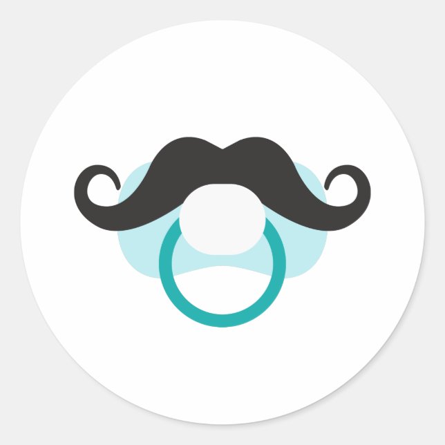 Pegatina Redonda Pacificador de Baby Boy (Anverso)