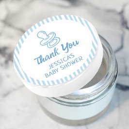 Pegatina Redonda Pacifier Breakfast Boy Baby Shower