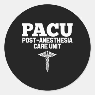 Pegatina Redonda Pacu Anestesia Hospital de Enfermeras Registradas