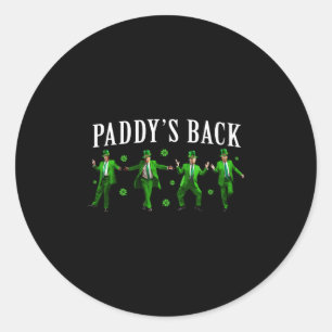 Pegatina Redonda Paddy's Ck Divertido Trump Día de San Patricio Tré