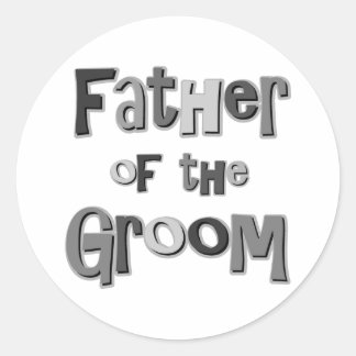 Pegatina Redonda Padre de la Groom