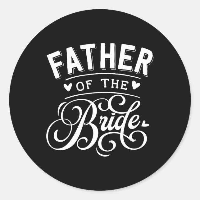 Pegatina Redonda Padre de la Novia  (Anverso)