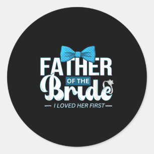 Pegatina Redonda Padre De La Novia Boda Papá Papá Bachelor Brid