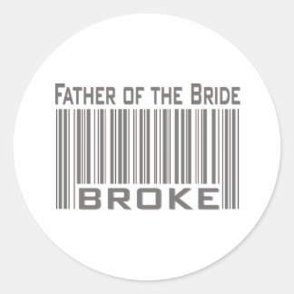Pegatina Redonda Padre del Broke de Novias