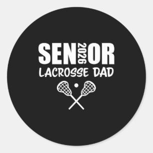 Pegatina Redonda Padre del equipo de Lacrosse Senior 2026