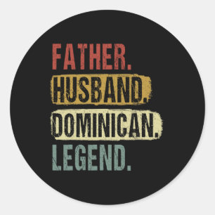 Pegatina Redonda Padre Hussein Leyenda Dominica Padre y Padre