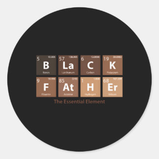 Pegatina Redonda Padre Negro Esencial Dejar Que El Papá Negro Día D