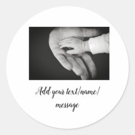 Pegatina Redonda padre, padre, padre, padre... añada foto..........