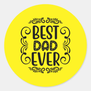 Pegatina Redonda Padre Regalo mejor papá