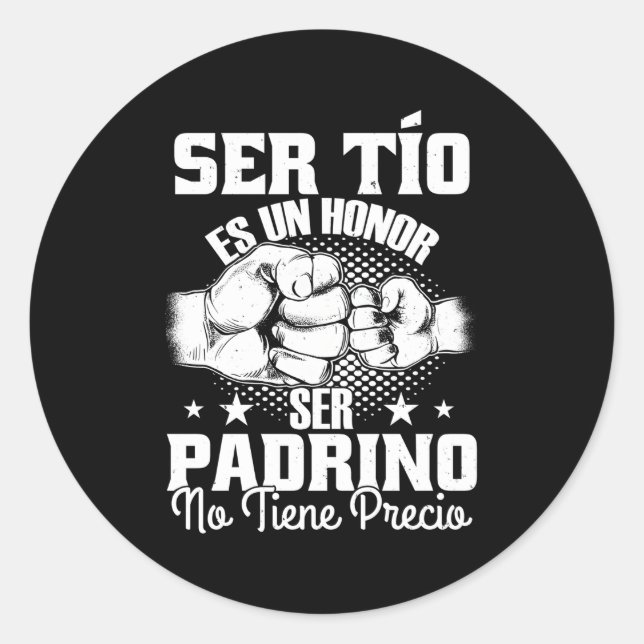 Pegatina Redonda Padrino (Anverso)