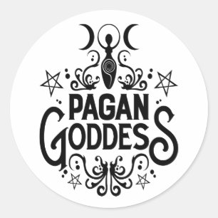 Pegatina Redonda Pagan Goddess