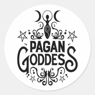 Pegatina Redonda Pagan Goddess