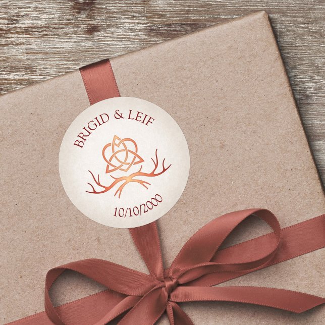 Pegatina Redonda Pagan Handfasting Boda (Subido por el creador)