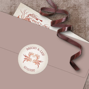 Pegatina Redonda Pagan Handfasting Boda