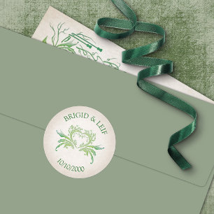 Pegatina Redonda Pagan Handfasting Boda