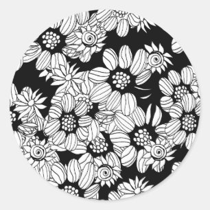 Pegatina Redonda página de coloración de calmación de mandala