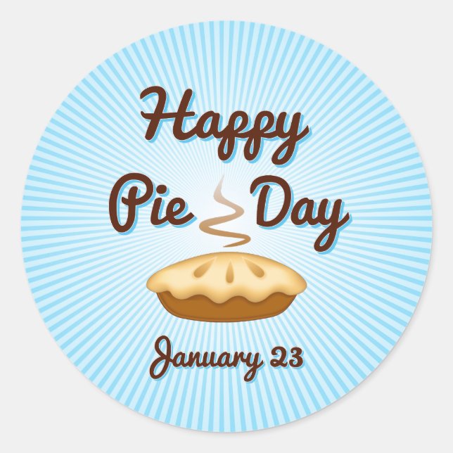Pegatina Redonda Páguense alrededor de Pegatinas de Pie Day (Anverso)