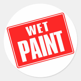 Pegatina Redonda Paint de wet