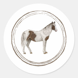 Pegatina Redonda Paint Horse Sticker