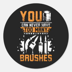 Pegatina Redonda Painter Brush