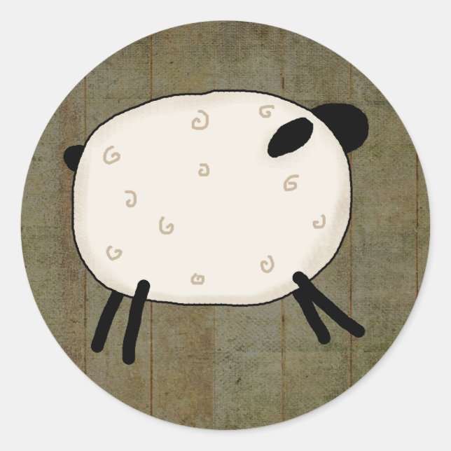 Pegatina Redonda País primitivo (Anverso)