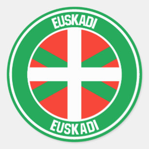 Pegatina Redonda País Vasco Round Emblem
