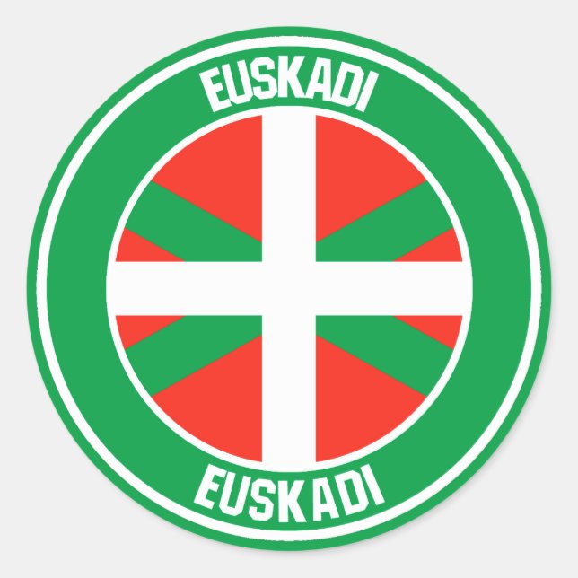 Pegatina Redonda País Vasco Round Emblem (Anverso)