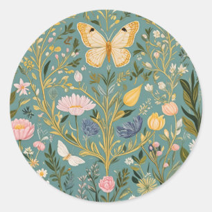 Pegatina Redonda Paisaje de sueño fluido