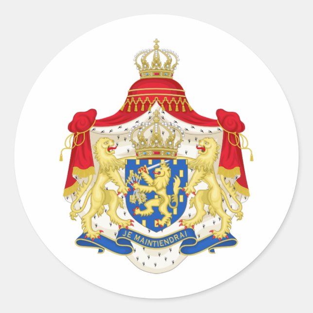 Pegatina Redonda Países Bajos NL (Anverso)