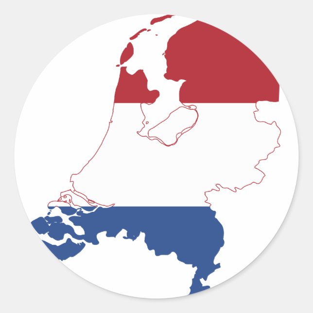Pegatina Redonda Países Bajos NL (Anverso)