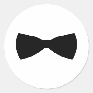 Pegatina Redonda pajarita negra