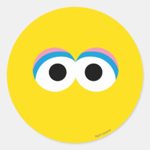 Pegatina Redonda Pájaro Grande Cara Grande