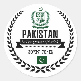 Pegatina Redonda Pakistán