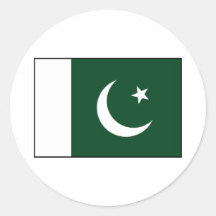 Pegatina Redonda Pakistán - Bandera paquistaní