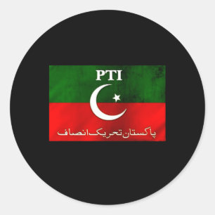 Pegatina Redonda Pakistán Pti Py Imran Khan