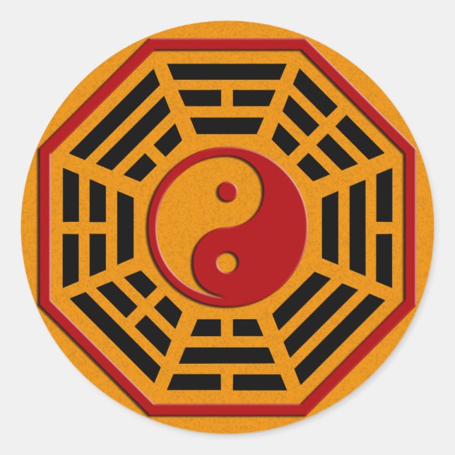 Pegatina Redonda PaKua | bandeja naranja (Anverso)