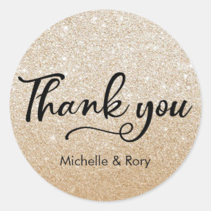 Pegatina Redonda Palabras adhesivas personalizadas del boda purpuri