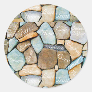 Pegatina Redonda Palabras de aliento, Palabras de esperanza_