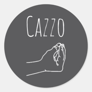 Pegatina Redonda Palabras de Cazzo en italiano divertido regalo de