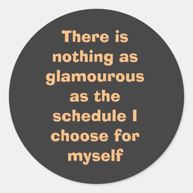 Pegatina Redonda Palabras motivacionales en texto beige sobre (Anverso)