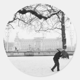 Pegatina Redonda Palacio de Buckingham Londres Inglaterra