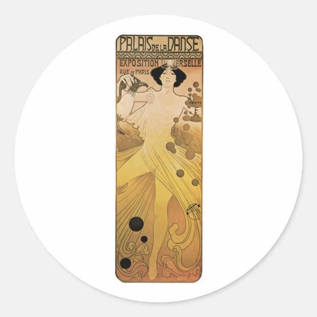 Pegatina Redonda Palacio de Danse (Anverso)