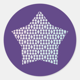 Pegatina Redonda Pale Pastel Dream Honeycomb y Diamond star