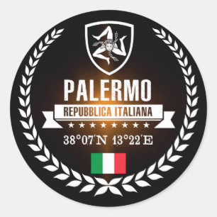 Pegatina Redonda Palermo